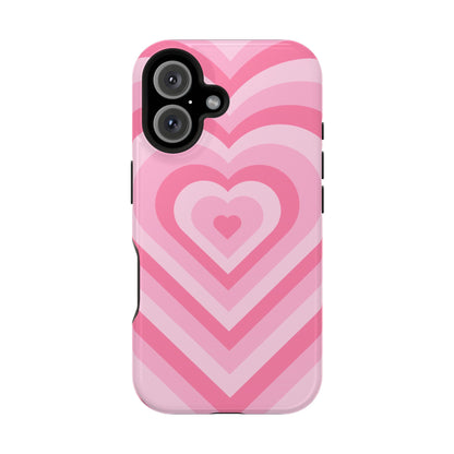 Pink Glowing Hearts iPhone Case