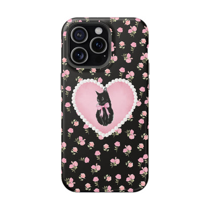 Black Féline Roses iPhone Case