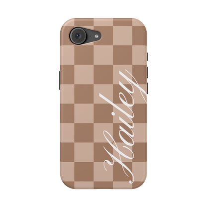 Custom Toffee Checkered iPhone Case