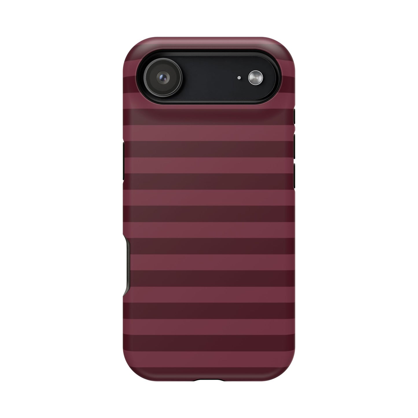 Burgundy Classic Striped iPhone Case