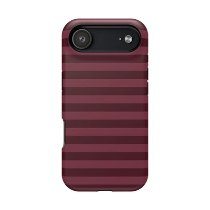 Burgundy Classic Striped iPhone Case