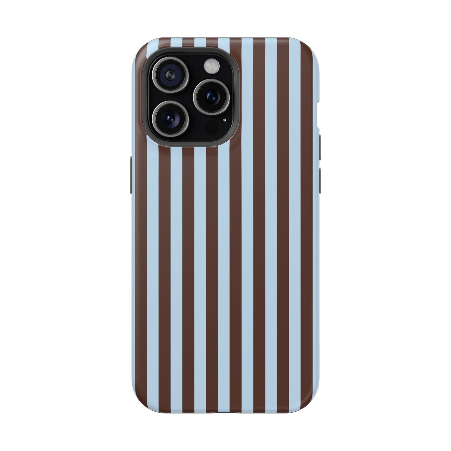 Blue Latte Stripes iPhone Case