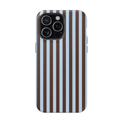 Blue Latte Stripes iPhone Case