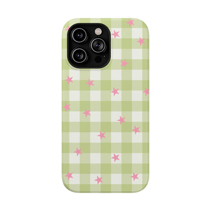 Lucky Star Gingham iPhone Case