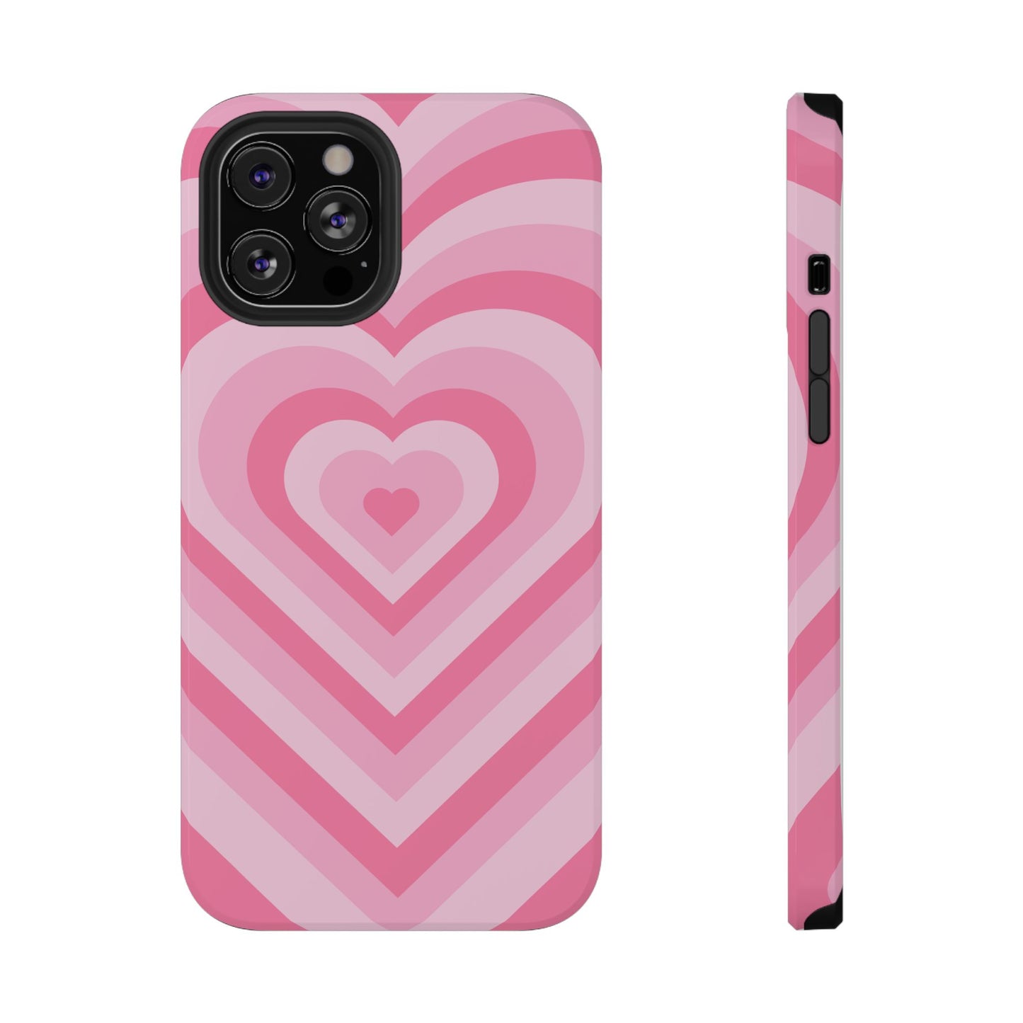 Pink Glowing Hearts iPhone Case