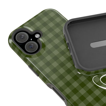 Custom Green Gingham iPhone Case