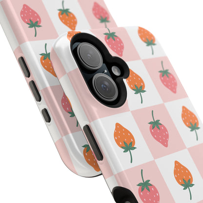 Strawberry Checkered iPhone Case