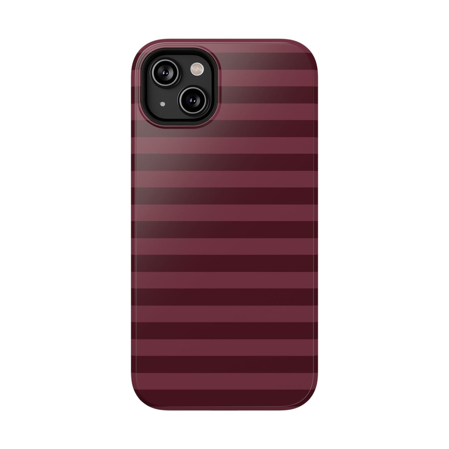 Burgundy Classic Striped iPhone Case