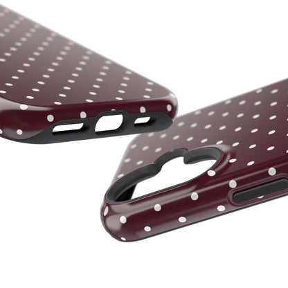 Burgundy Mini Dots iPhone Case