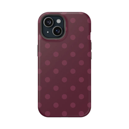 Plum Polka Dots iPhone Case