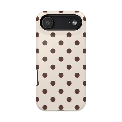 Brown Polka Dots iPhone Case