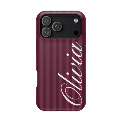 Custom Plum Stripes iPhone Case