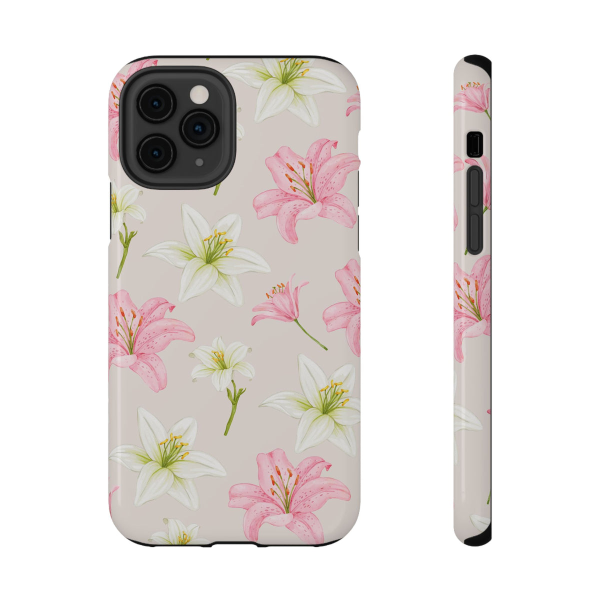 Beige Tiger Lily iPhone Case from Stella Cases