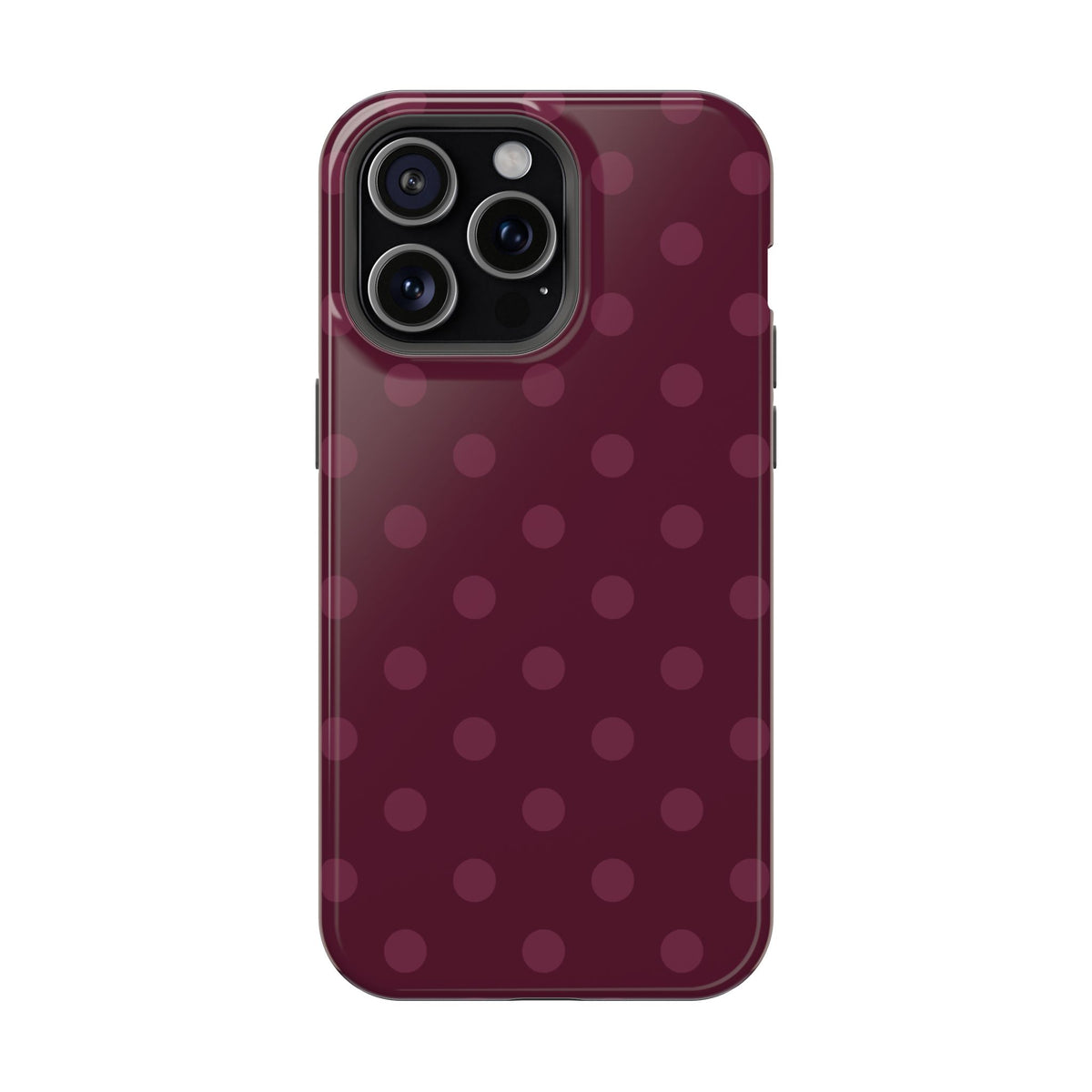 Plum Polka Dots iPhone Case
