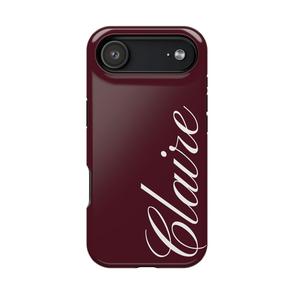Personalized Burgundy iPhone Case