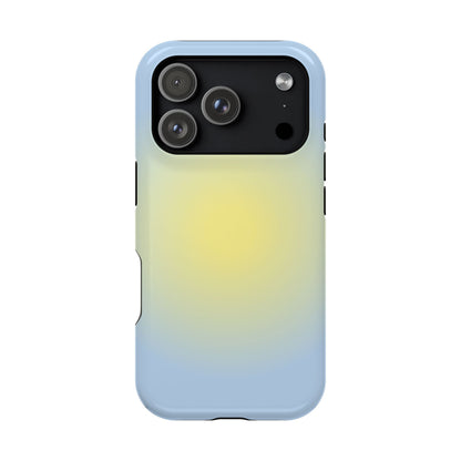 Yellow & Blue Aura iPhone Case