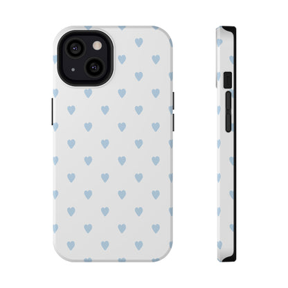 Blue Little Hearts iPhone Case
