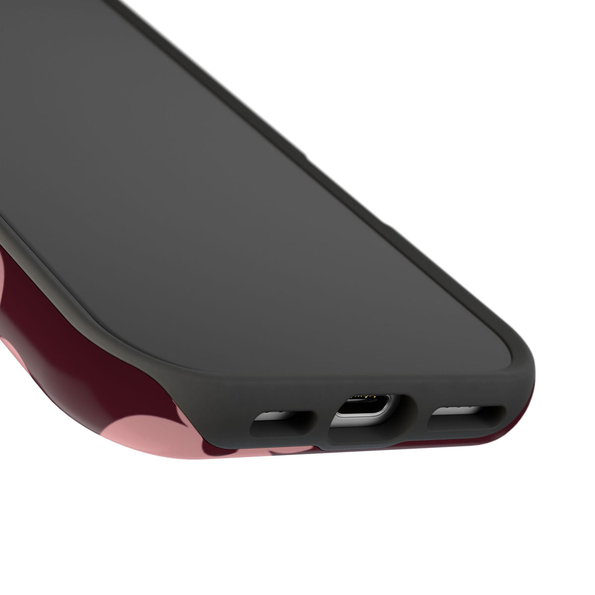 Burgundy & Pink Flowers iPhone Case