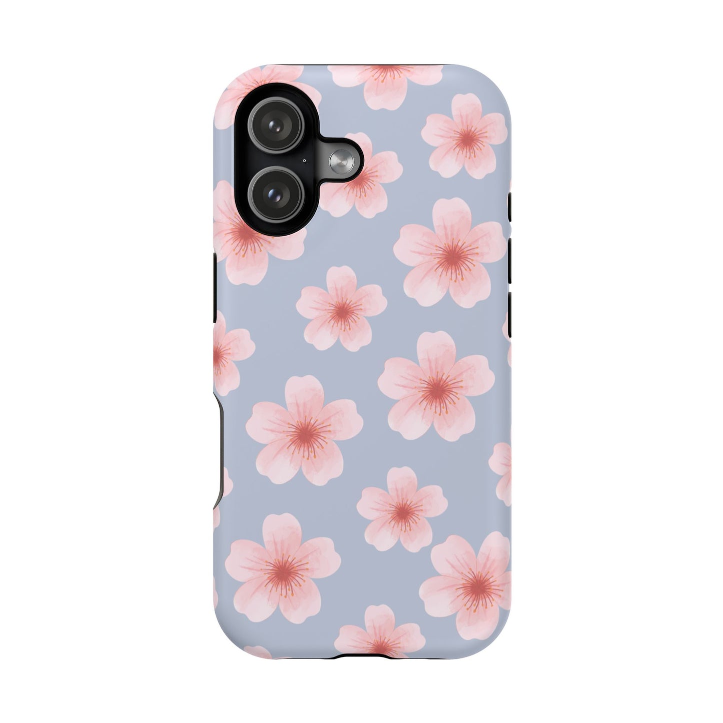 Blue Cherry Blossoms iPhone Case