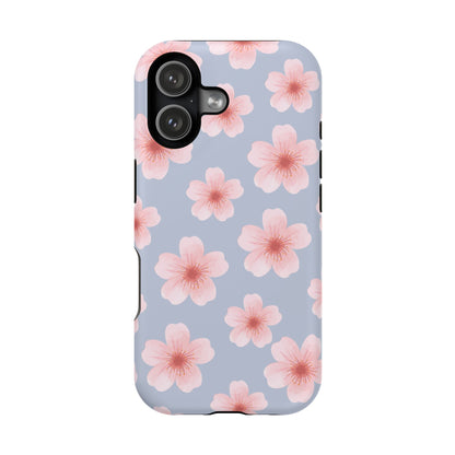 Blue Cherry Blossoms iPhone Case