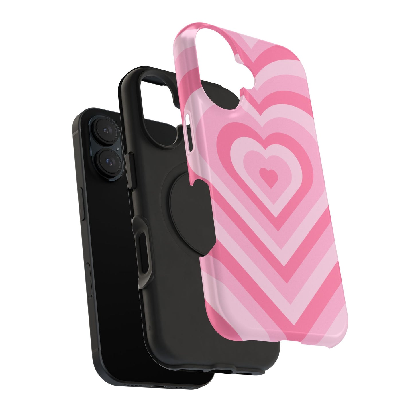 Pink Glowing Hearts iPhone Case