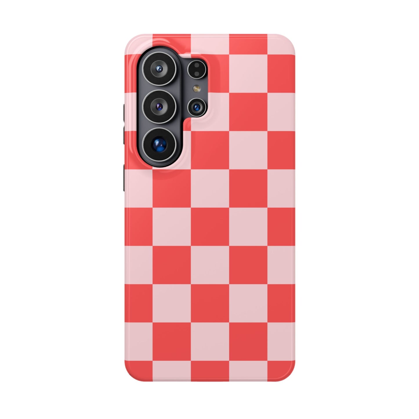 Red & Pink Checkered Samsung Case