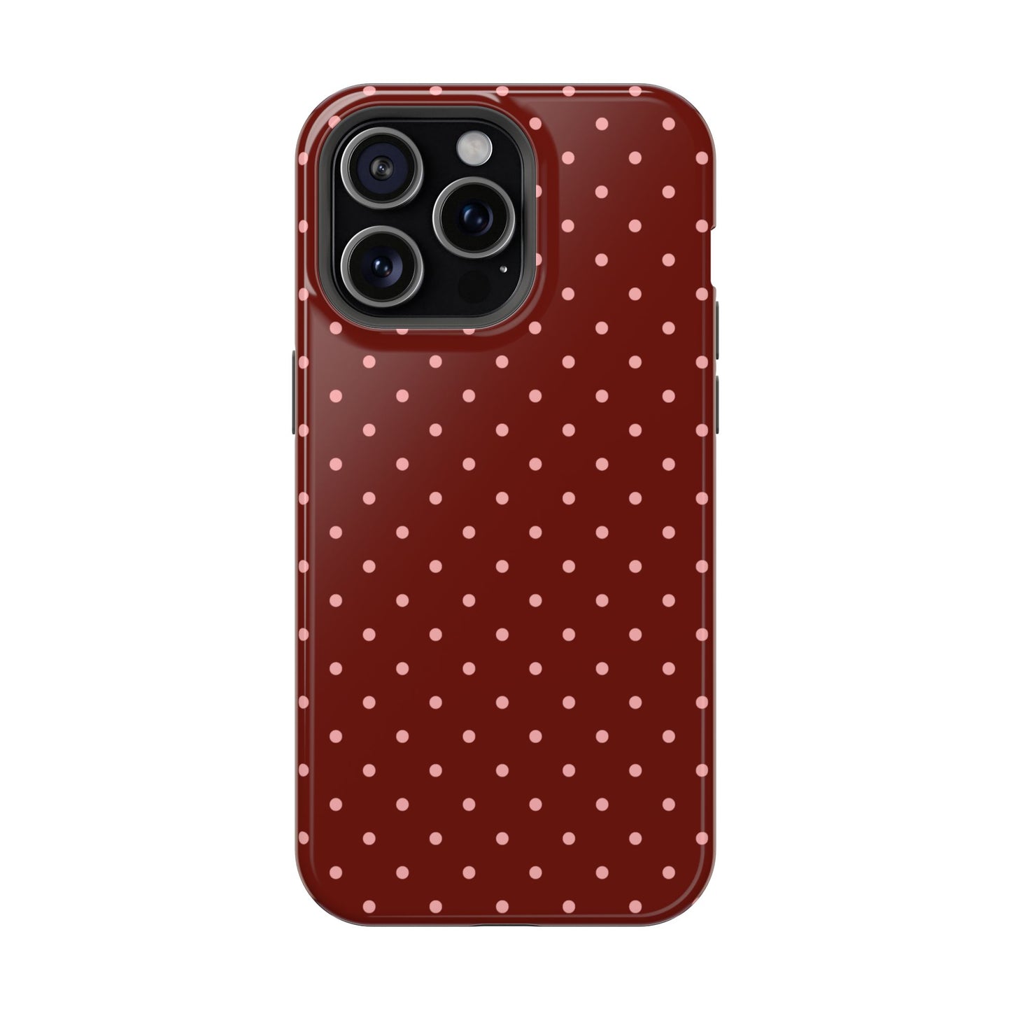 Maroon Mini Dots iPhone Case