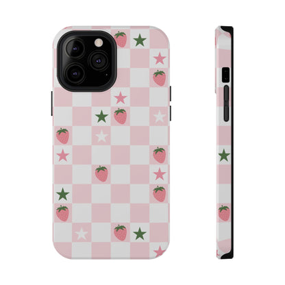 Strawberry Check iPhone Case