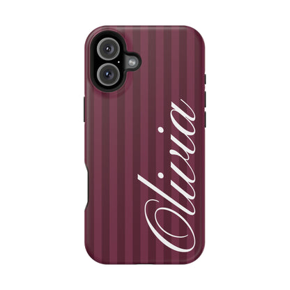 Custom Plum Stripes iPhone Case