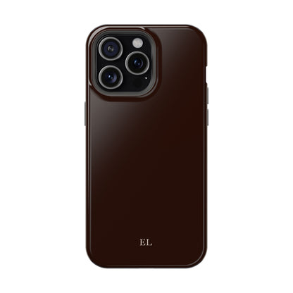 Custom Initials Mocha iPhone Case