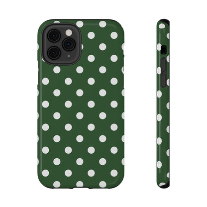 Green Polka Dots iPhone Case