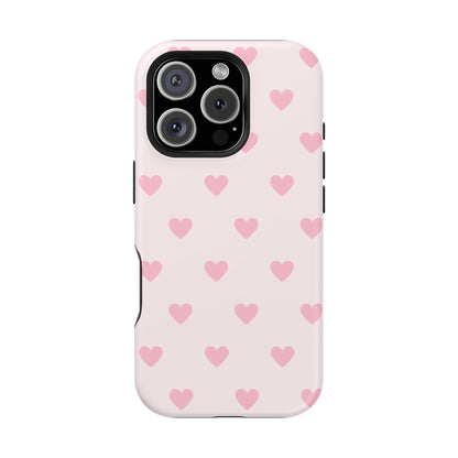 Light Pink Hearts iPhone Case