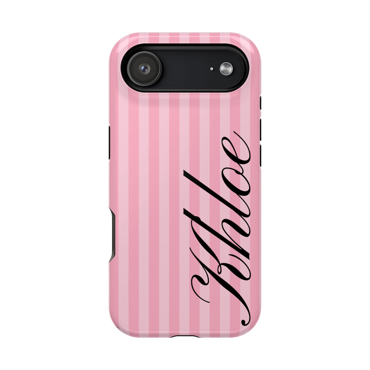 Personalized Bubblegum Stripes iPhone Case