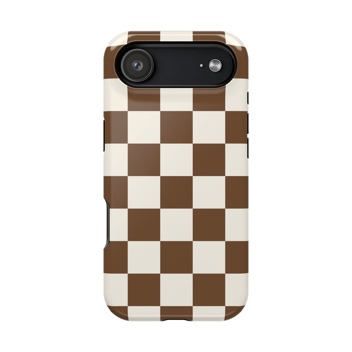 Brown Checkered iPhone Case from Stella Cases