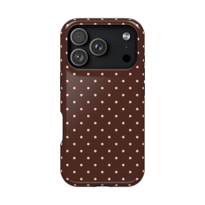 Pink Latte Mini Dots iPhone Case