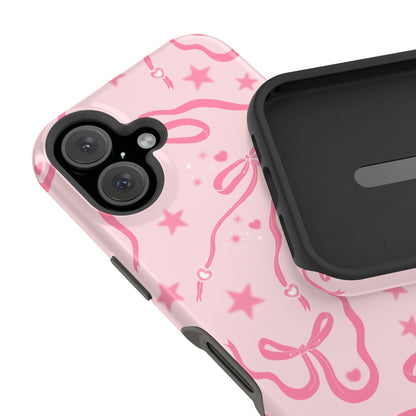 Pink Cosmic Bows iPhone Case