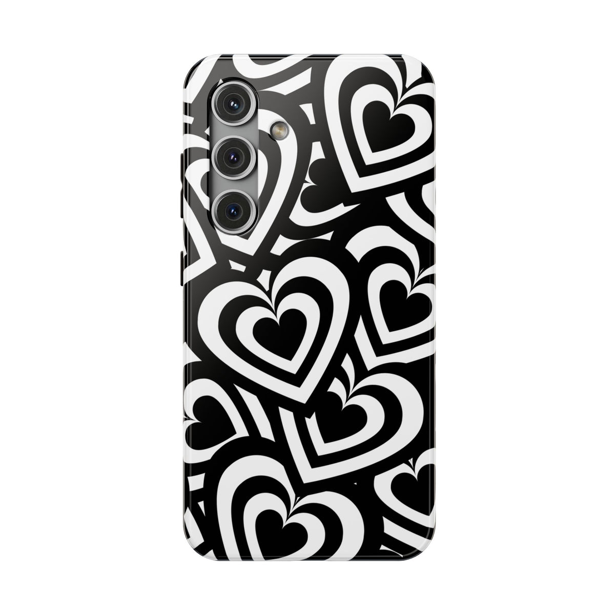 Black & White Hearts Samsung Case