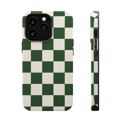 Green Checkered iPhone Case