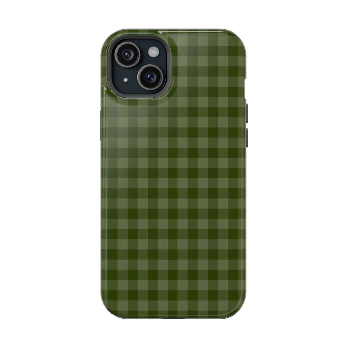 Green Gingham iPhone Case