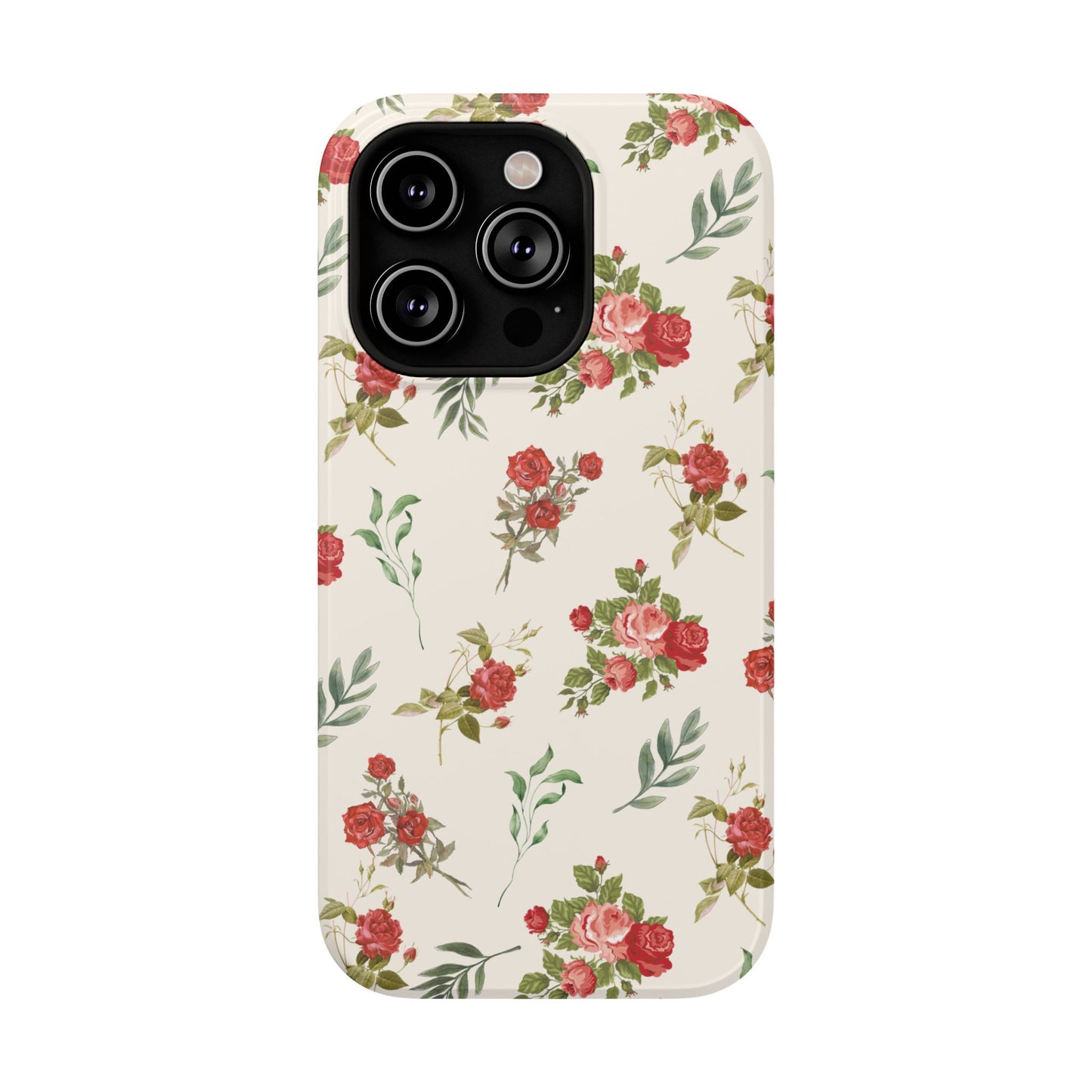 Red Vintage Roses iPhone Case