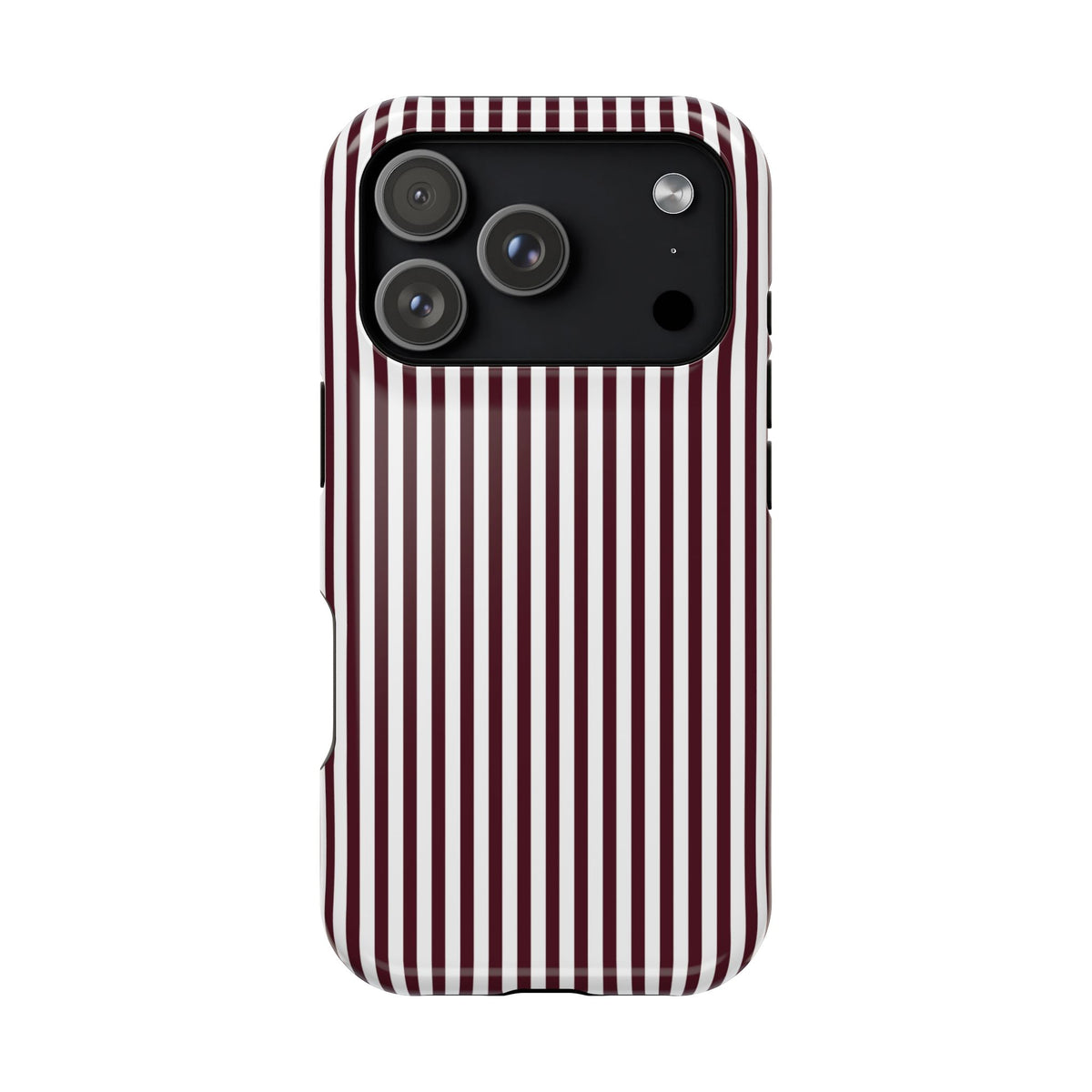 Burgundy Pinstripes iPhone Case