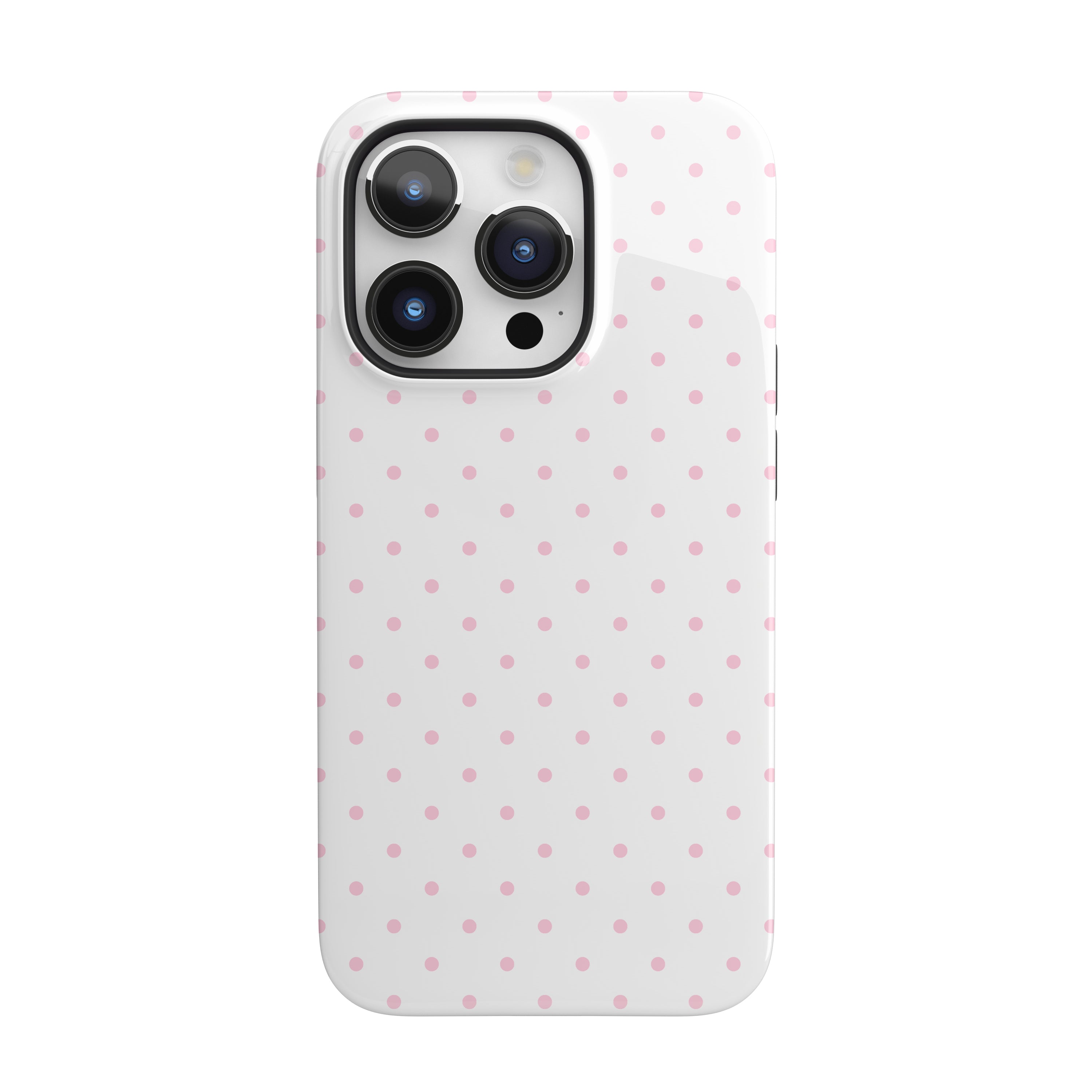 Pink Clouds Mini Polka Dots iPhone Case