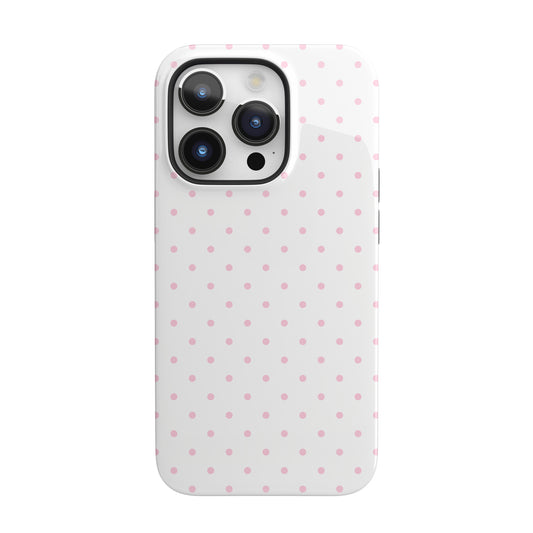 Pink Clouds Mini Polka Dots iPhone Case