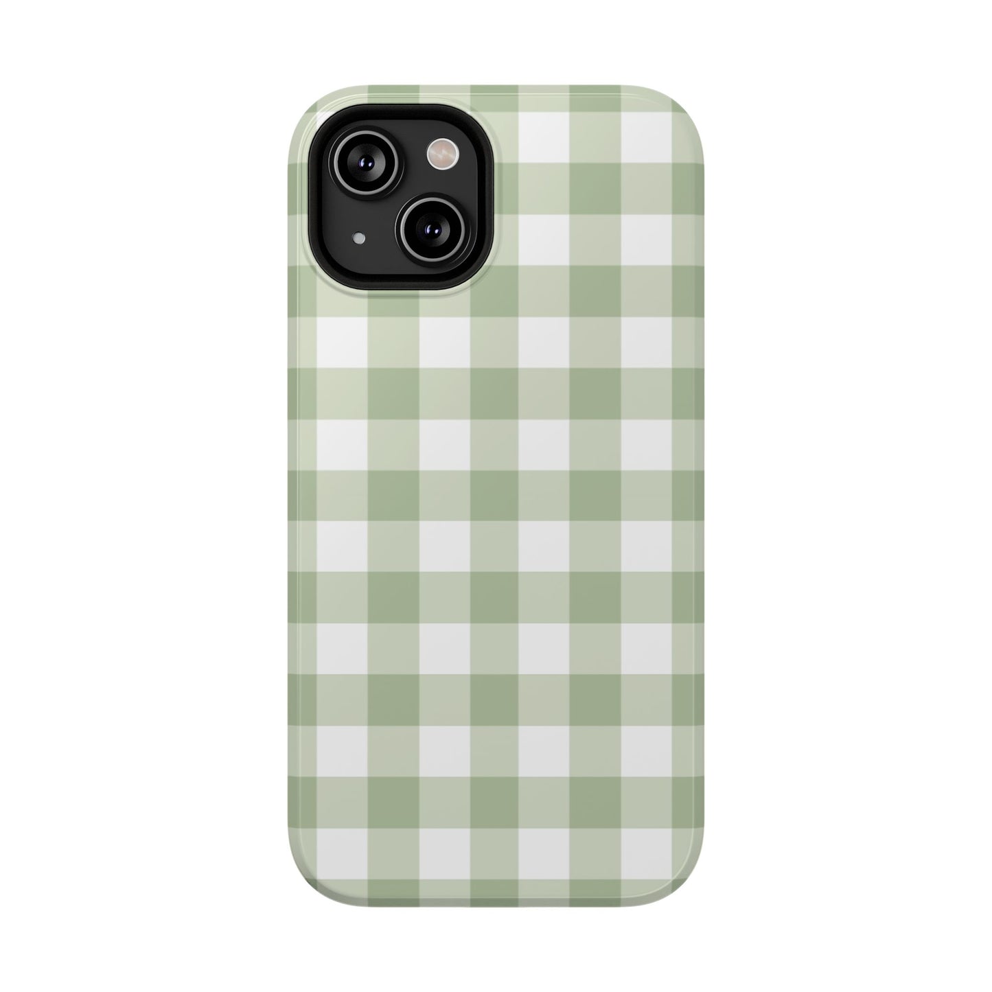Green Gingham iPhone Case