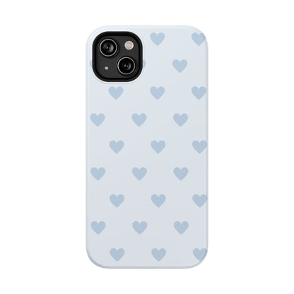 Light Blue Hearts iPhone Case