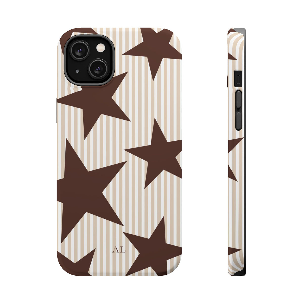 Custom Initials Mocha Star iPhone Case