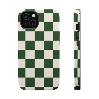 Green Checkered iPhone Case