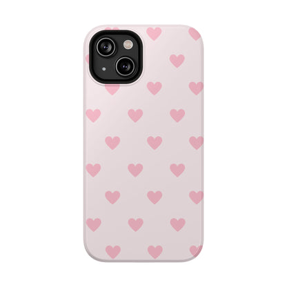Light Pink Hearts iPhone Case