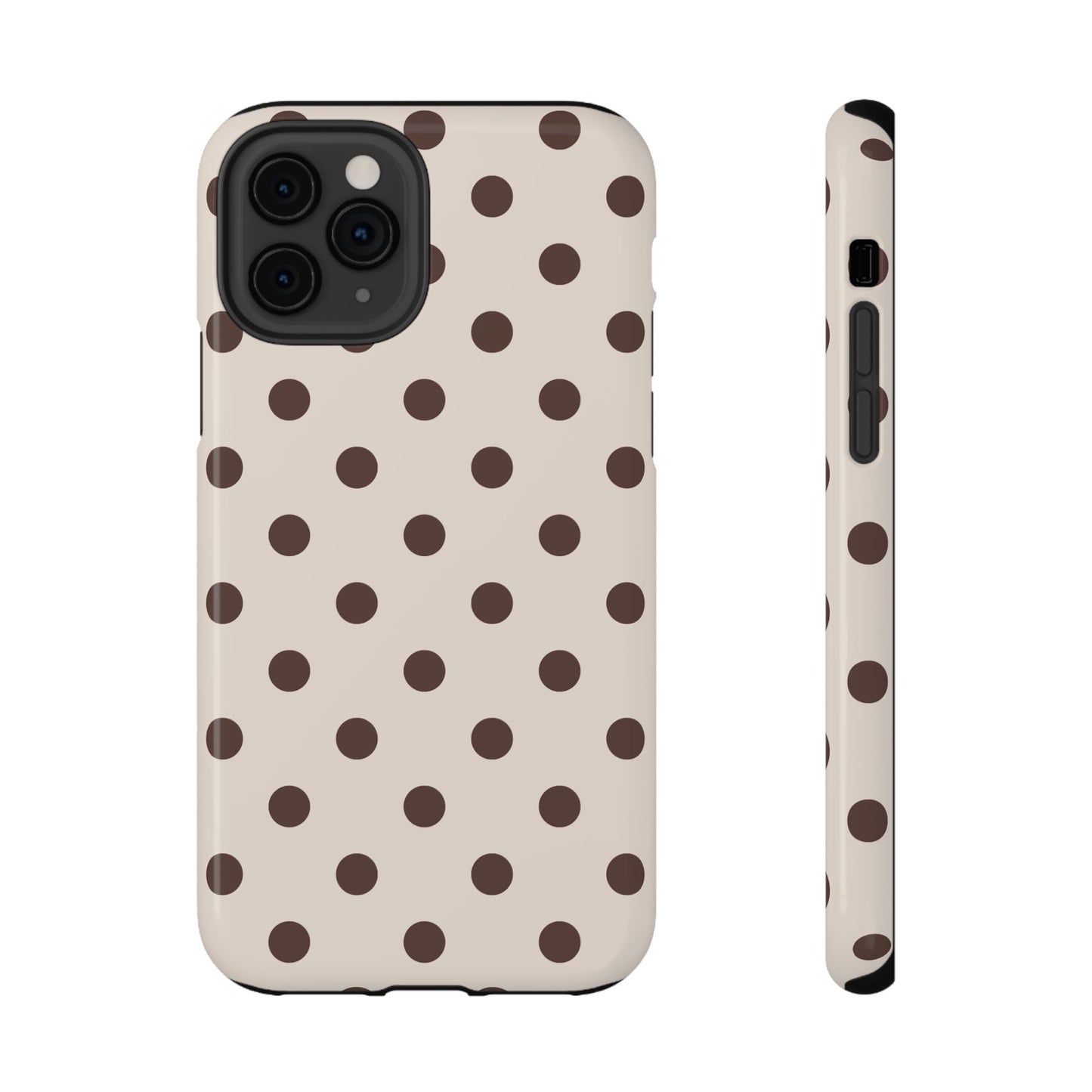 Brown Polka Dots iPhone Case