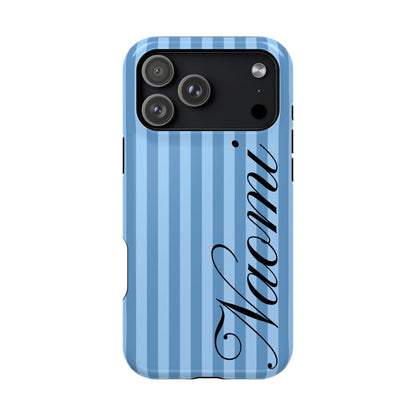 Personalized Seaside Stripes iPhone Case
